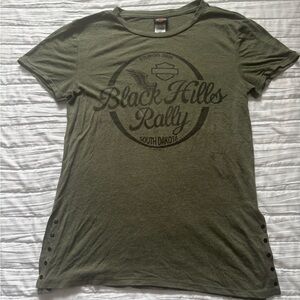 Dark green Harley Davidson tee